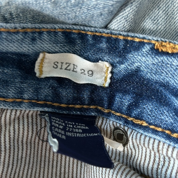 🌻4/$20 Madewell Distressed Bleached Cotton Jean Shorts Size 29 - Picture 9 of 16